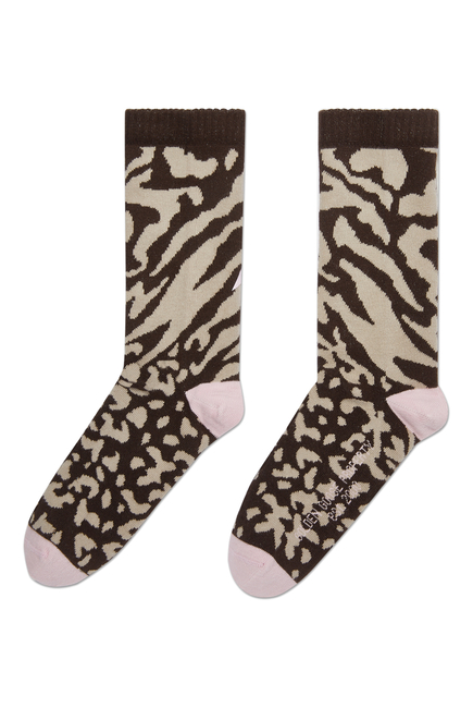 Animal Print Star Socks